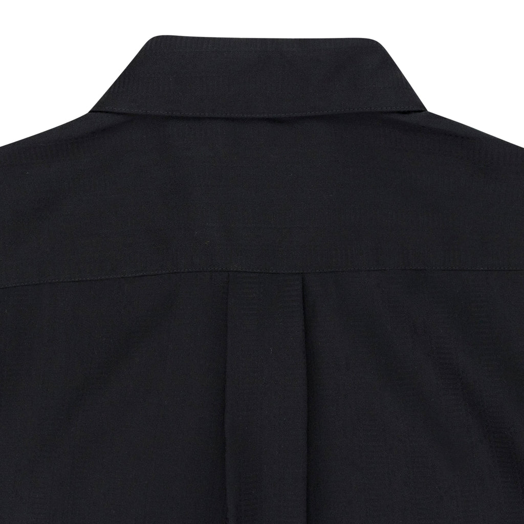 BLACK JACQUARD DICE BUTTON-DOWN SHIRT