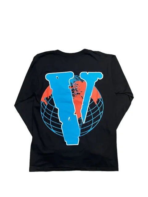 Vlone Juice Wrld 999 Globe long-sleeve sweatshirt