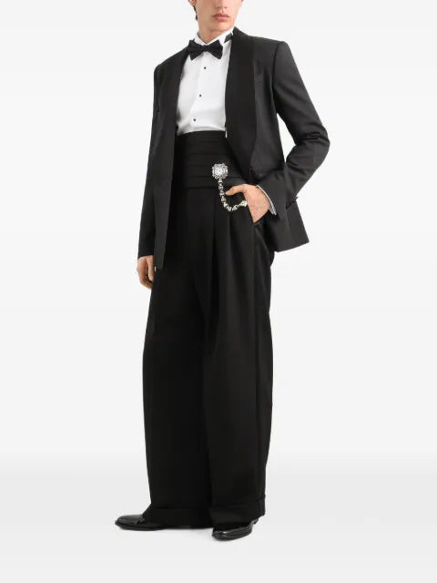 Dolce & Gabbana double-breasted tuxedo jacket in techno gabardine