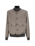 Brunello Cucinelli long-sleeve high-neck bomber jacket