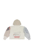 PROTOCOL INDEX patchwork distressed hoodie