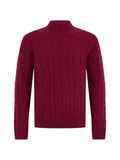 slowear cable-knit mock-neck sweater