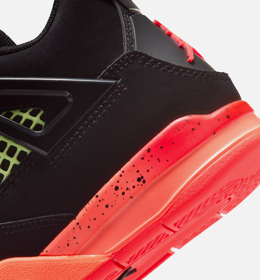 Air Jordan 4 Retro Black Infrared 23 – Preschool Lifestyle Shoe in Black/Infrared 23/Bright Mango
