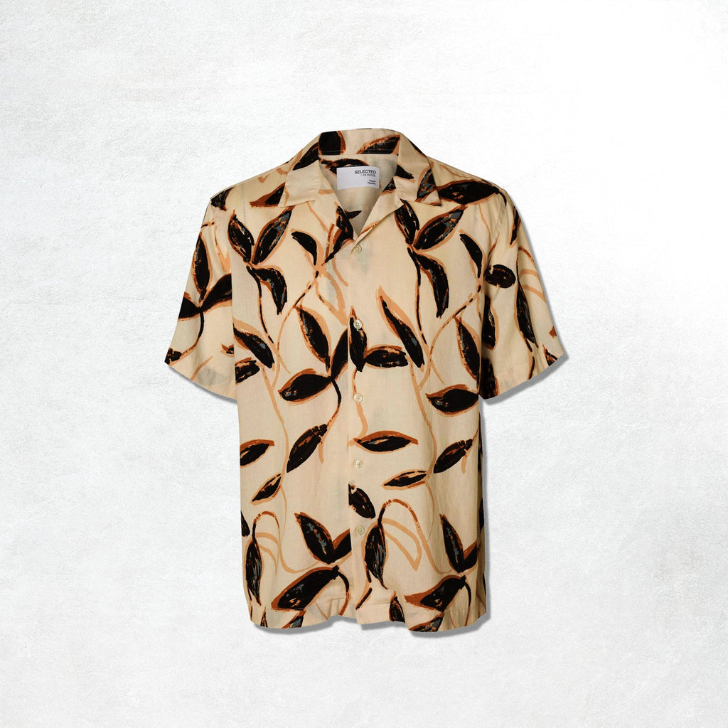 Selected Regnoa Mix Shirt Ss Resort: Egret Floral Aop