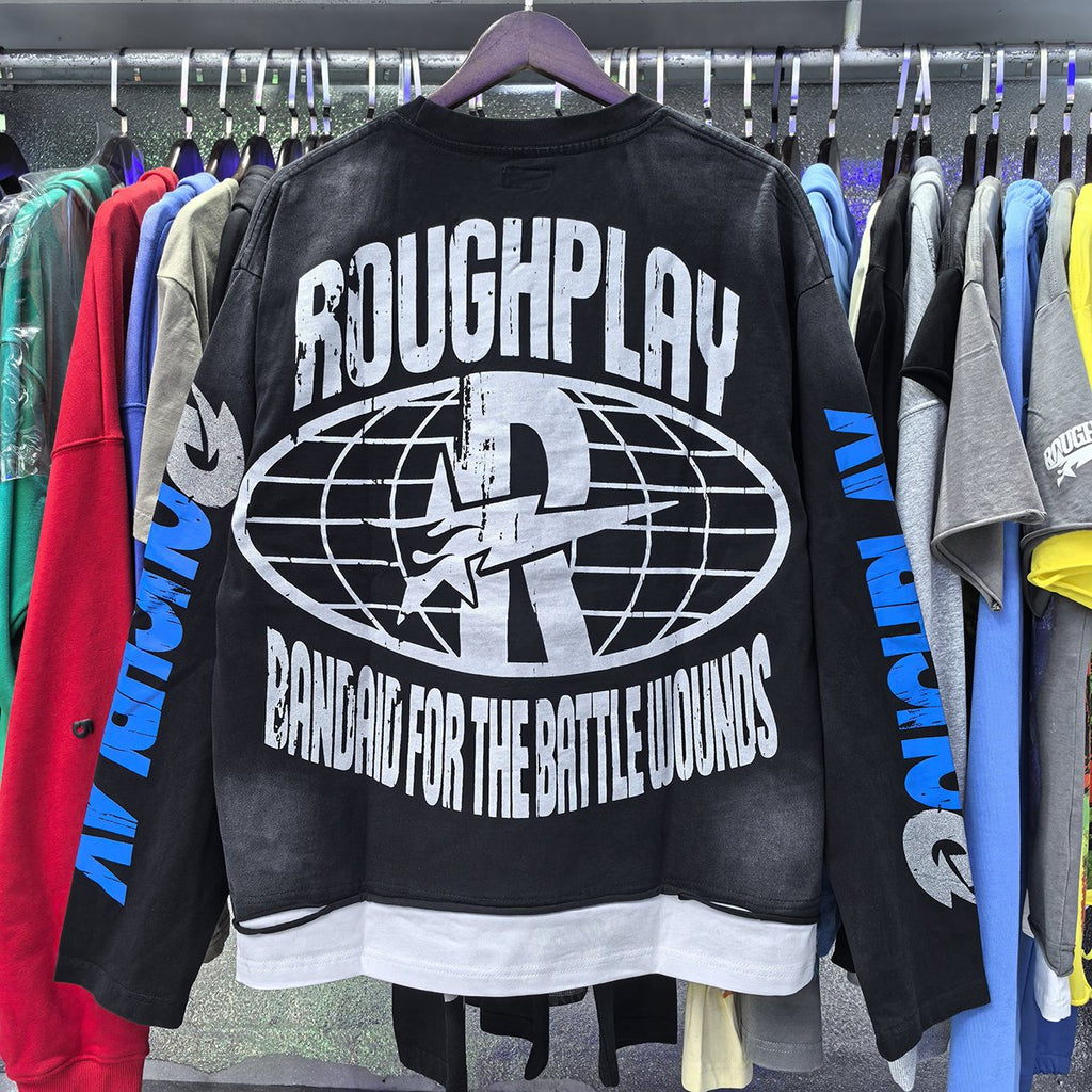 Rough Play Skull Shock Long-Sleeve T-Shirt