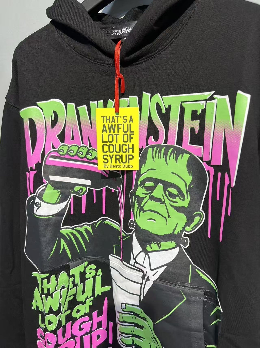 THAT'S A AWFUL LOT OF COUGH SYRUP Frankenstein Graphic Hoodie