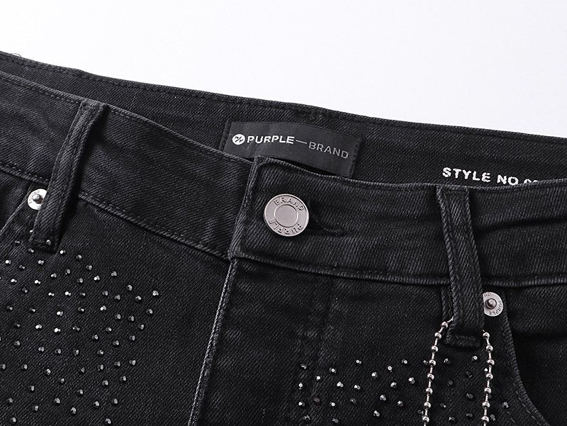 Purple Brand Rhinestone Flare Jeans