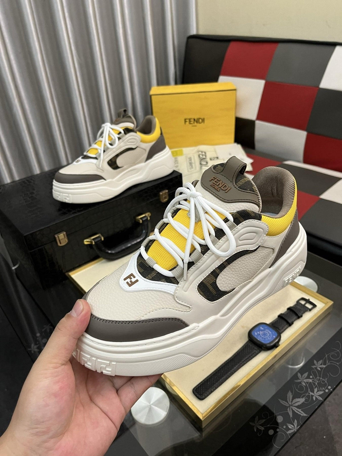 Fendi FD Match Paneled Sneakers