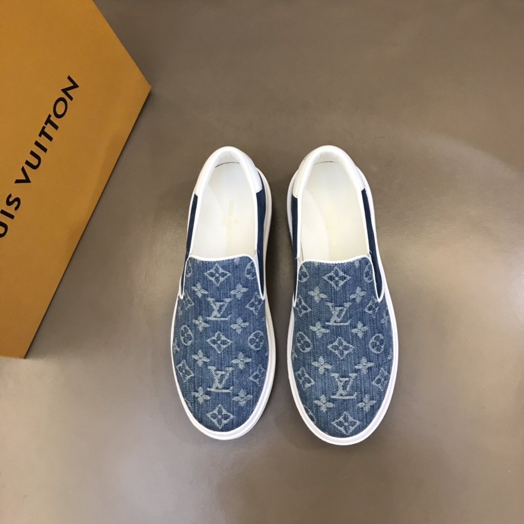Louis Vuitton Men's Monogram Slip-On Sneakers - Elastic Side Gores